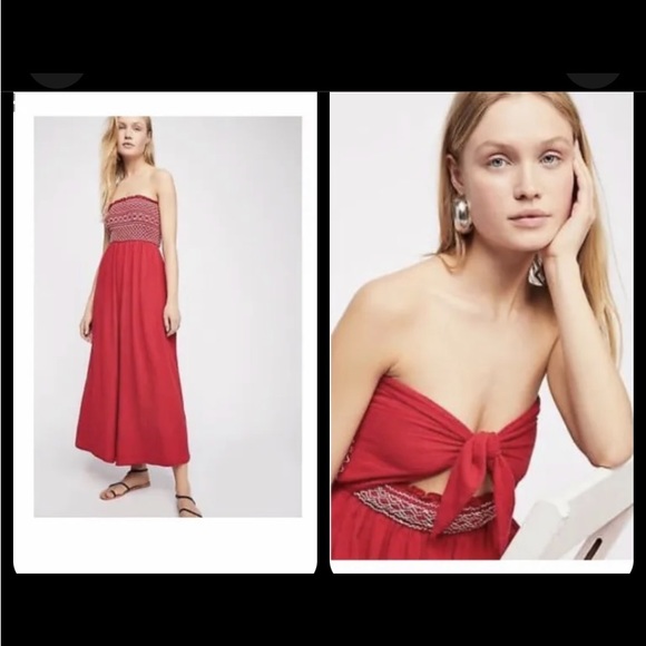 Free People “Carmen” Reversible Wide Leg Sleeveless Romper |S MSRP $145 - Picture 4 of 7